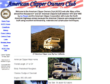Tablet Screenshot of americanclipperownersclub.com